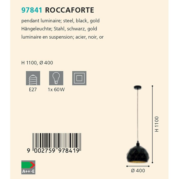 Люстра Eglo Roccaforte 97841 - лучшие Подвесные светильники в INMYROOM