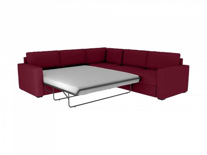 Угловой диван-кровать Peterhof бордового цвета - лучшие Угловые диваны в INMYROOM