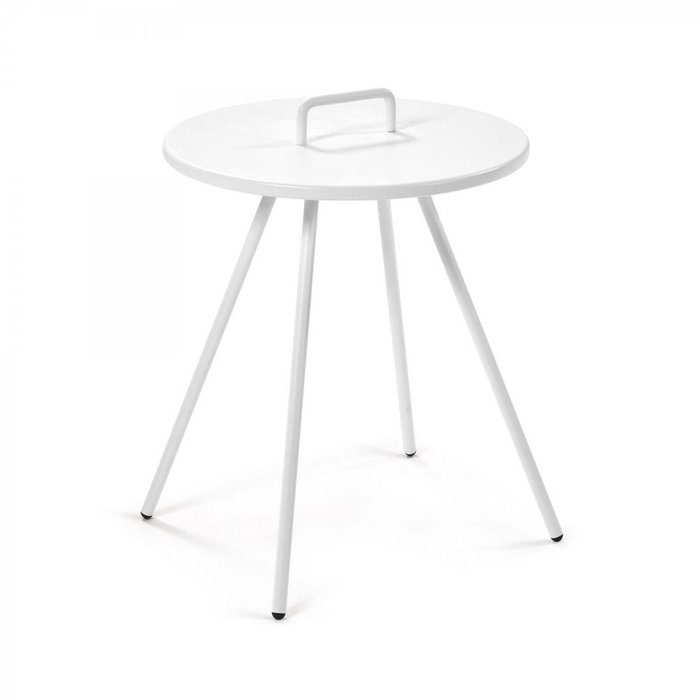 Кофейный столик Accost из металла белого цвета