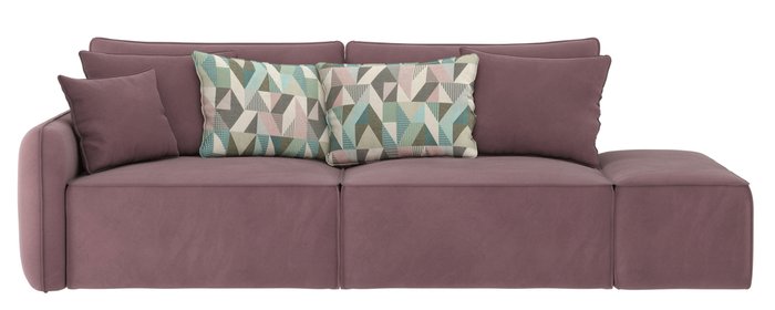 Диван-кровать Портленд левый серо-розового цвета - купить Прямые диваны по цене 49990.0