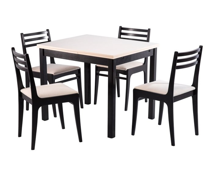 Раскладной обеденный стол Франц с бежевой столешницей - купить Обеденные столы по цене 9991.0