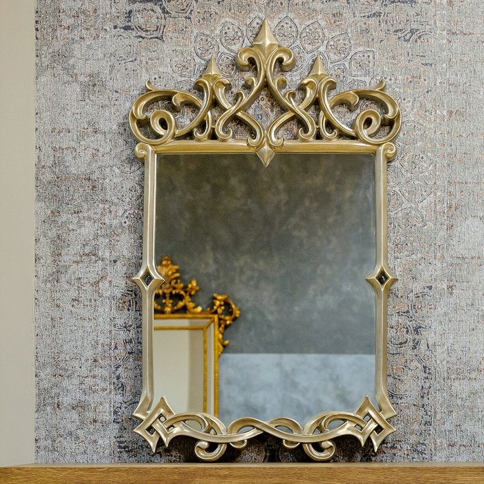 Настенное зеркало Маргарет Шампань в раме золотистого цвета - купить Настенные зеркала по цене 29500.0