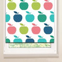 Рулонные шторы: Яблочки в горошек