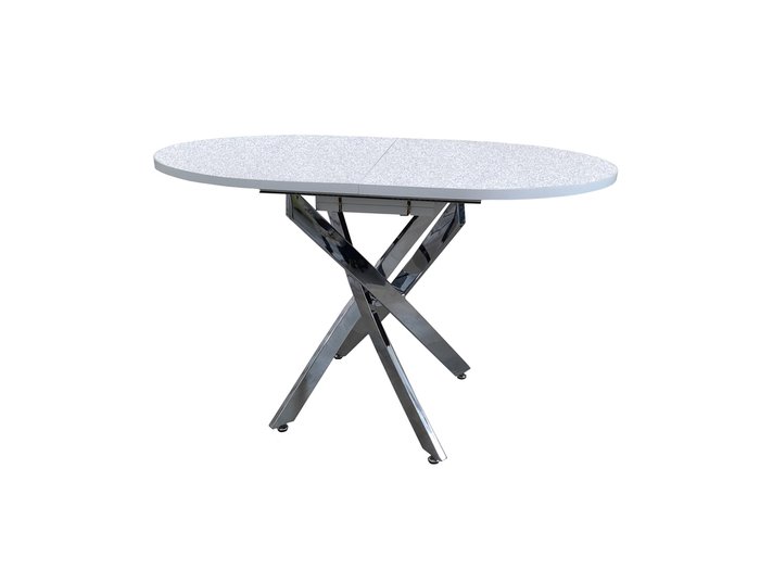 Раздвижной обеденный стол Андромеда с металлическим основанием 