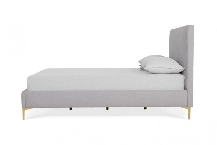 Кровать 160х200 светло-серого цвета - купить Кровати для спальни по цене 37500.0
