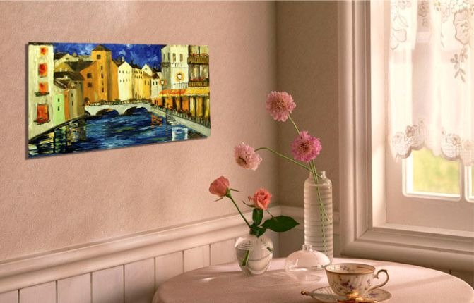 Декоративная картина: "Венецианские каналы" - купить Принты по цене 3190.0