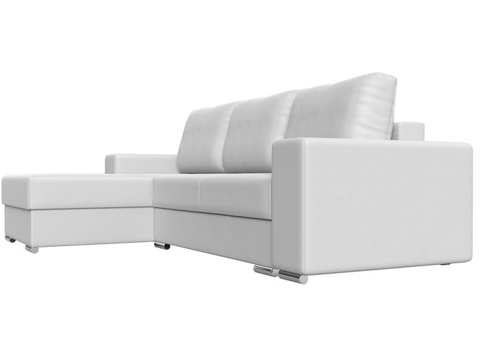 Угловой диван-кровать Дрезден белого цвета (экокожа) левый угол - лучшие Угловые диваны в INMYROOM