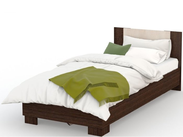 Кровать Аврора 120х200 темно-коричневого цвета - купить Кровати для спальни по цене 10091.0