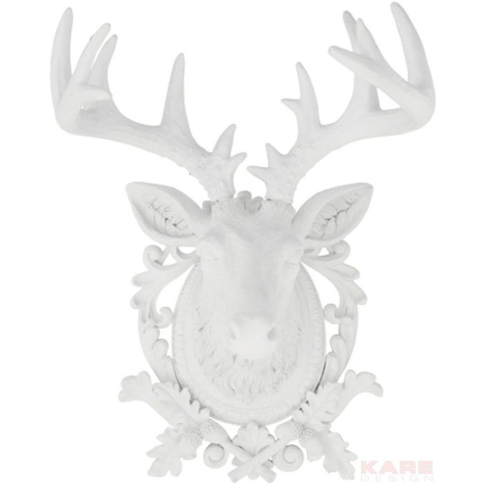 Украшение настенное Deer  белого цвета
