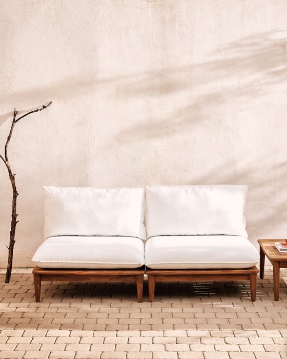 Модульный диван Portitxol бело-коричневого цвета - купить Прямые диваны по цене 264990.0