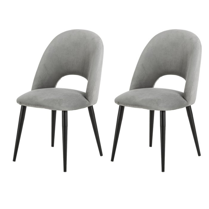 Набор из двух стульев Pina светло-серого цвета