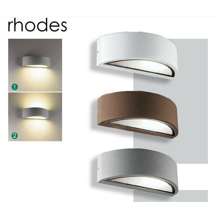 Уличный настенный светильник Rhodes коричневого цвета - купить Настенные уличные светильники по цене 8190.0