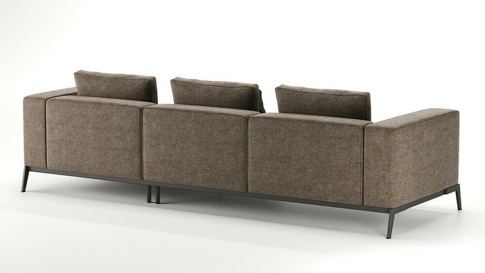 Угловой диван Loft темно-коричневого цвета - лучшие Угловые диваны в INMYROOM