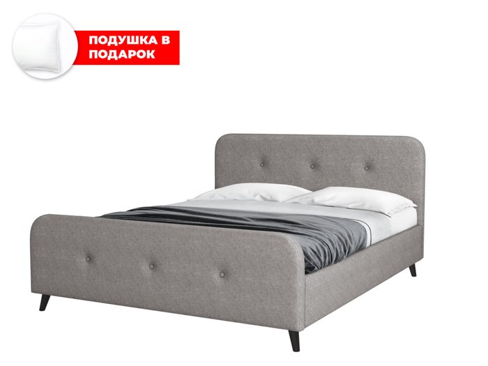Кровать Raguza 120х200 серого цвета с подъемным механизмом