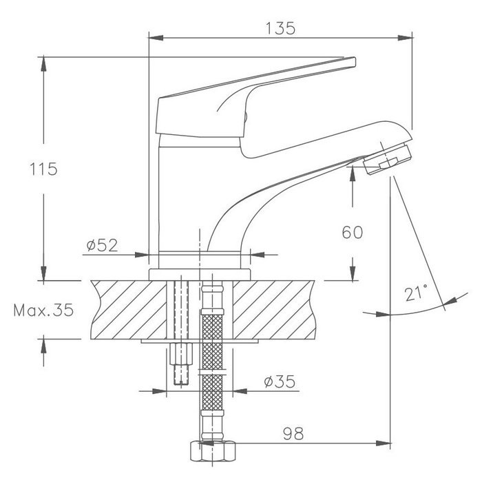 Смеситель для раковины Haiba HB1016 - купить Смесители для раковин по цене 3229