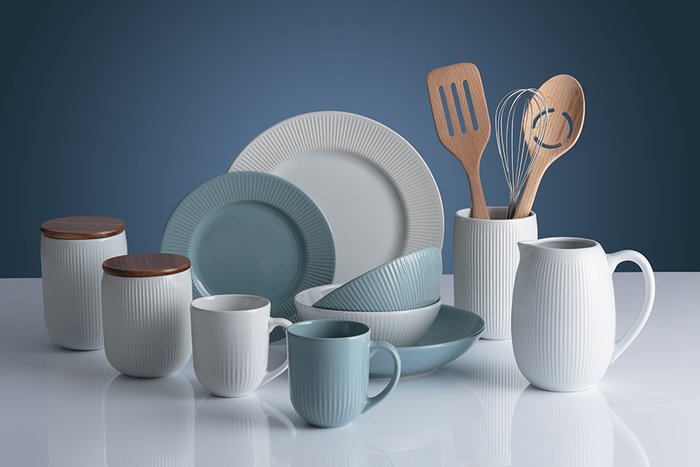 Миска Linear из керамики темно-синего цвета - лучшие Аксессуары для кухни в INMYROOM