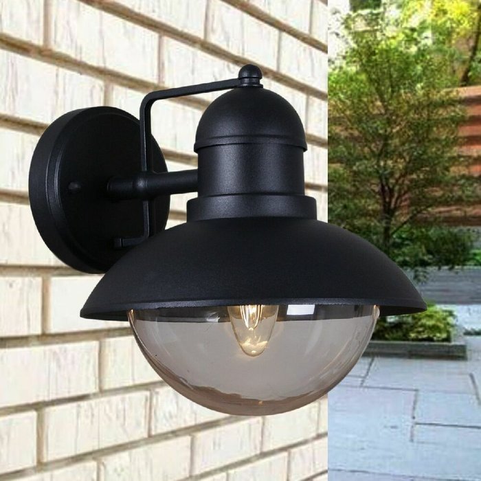 Уличный настенный светильник 08299-9.2-001SJ BK черного цвета - лучшие Настенные уличные светильники в INMYROOM