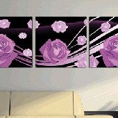 Декоративная картина: Пурпурные розы