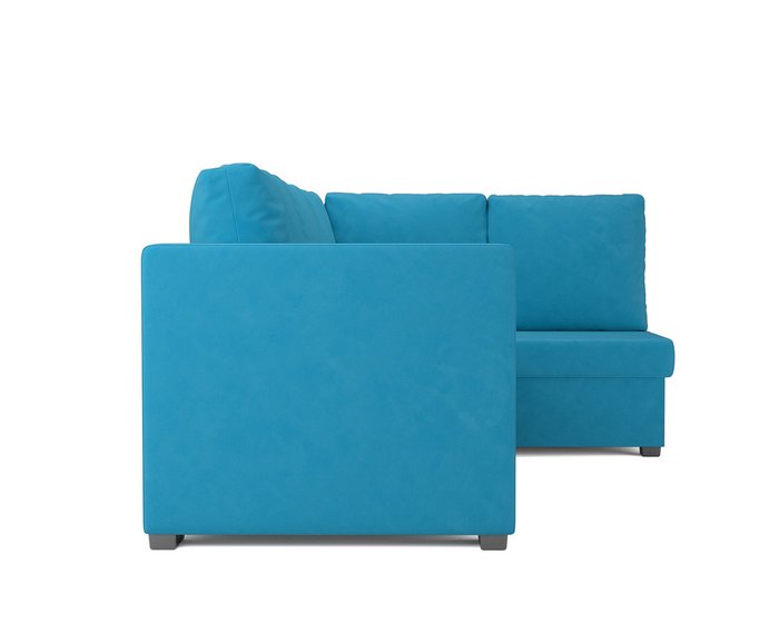 Угловой диван-кровать Мансберг светло-синего цвета - лучшие Угловые диваны в INMYROOM