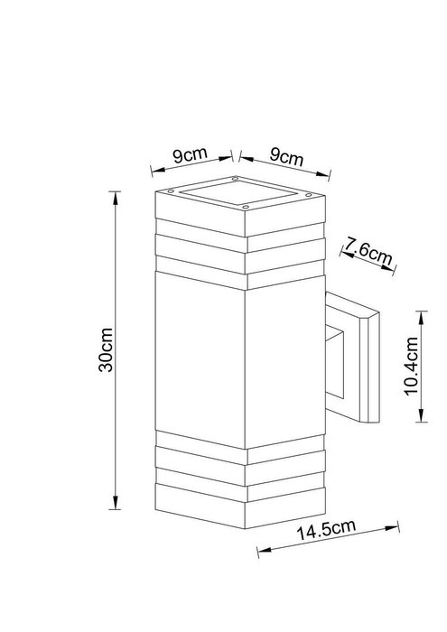 Уличный настенный светильник Arte lamp HEATHER A4413AL-2BK - лучшие Настенные уличные светильники в INMYROOM