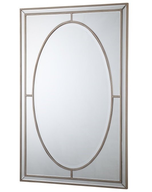 Настенное зеркало Romantica в раме серебряного цвета
