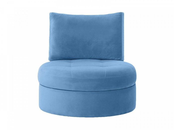 Кресло Wing Round голубого цвета