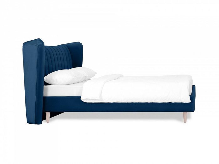 Кровать Queen Agata L 160х200 темно-синего цвета - лучшие Кровати для спальни в INMYROOM
