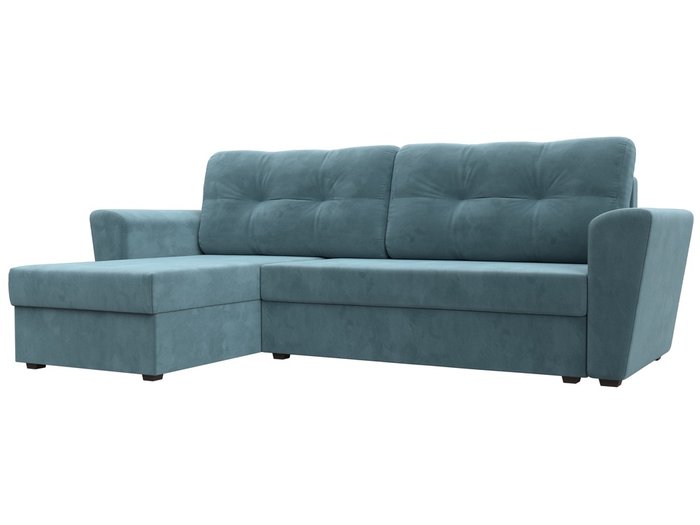 Угловой диван-кровать Амстердам лайт бирюзового цвета левый угол Угловой диван-кровать Амстердам лайт бирюзового цвета левый угол