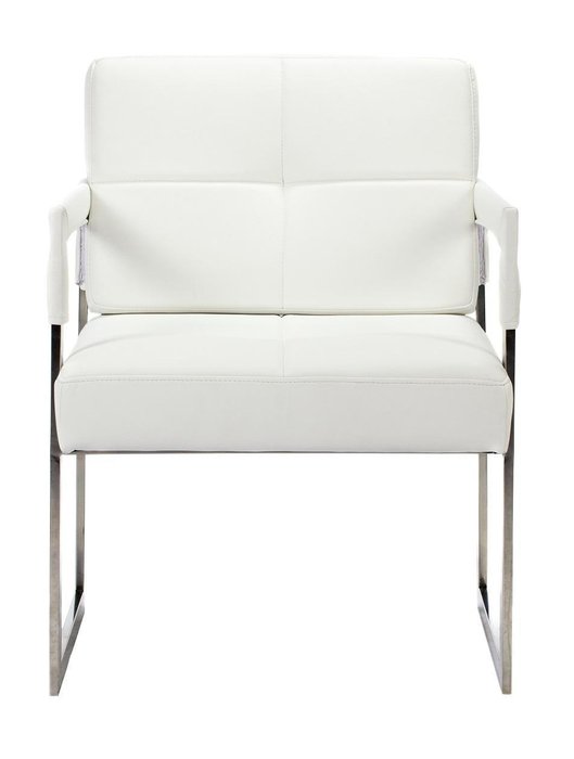 Кресло Aster Chair Белая Кожа  - лучшие Интерьерные кресла в INMYROOM