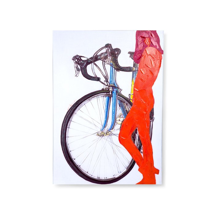 Картина Bicycles Red Head 100х70