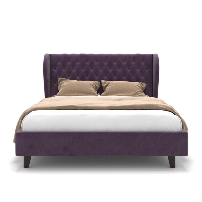 Кровать Lauren на ножках фиолетовая 200х200 - лучшие Кровати для спальни в INMYROOM