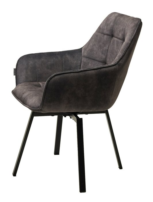 Стул поворотный Maverick античного темно-серого цвета - лучшие Обеденные стулья в INMYROOM