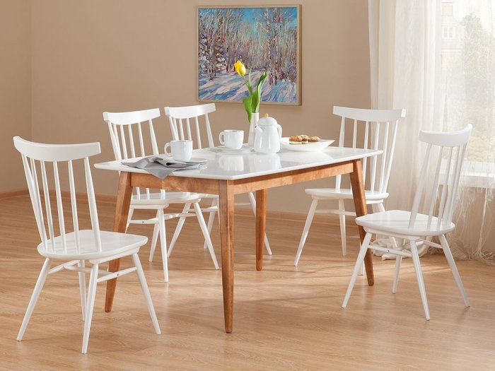 Стул Самурай белого цвета - лучшие Обеденные стулья в INMYROOM