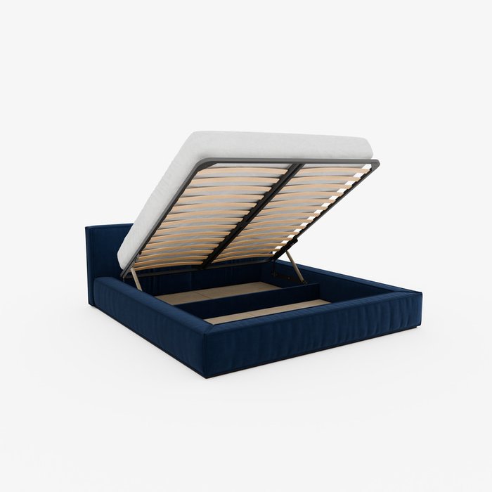 Кровать Terra 180х200 синего цвета с подъемным механизмом - лучшие Кровати для спальни в INMYROOM