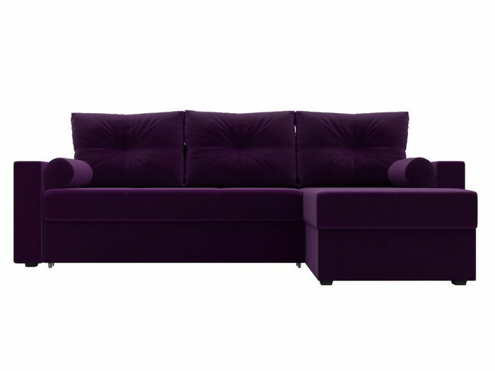 Угловой диван-кровать Верона фиолетового цвета правый угол - купить Угловые диваны по цене 44999.0