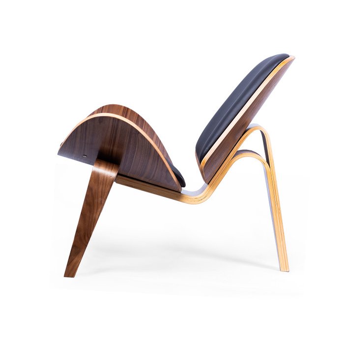 Кресло Shell Hans Wegner черного цвета - лучшие Интерьерные кресла в INMYROOM