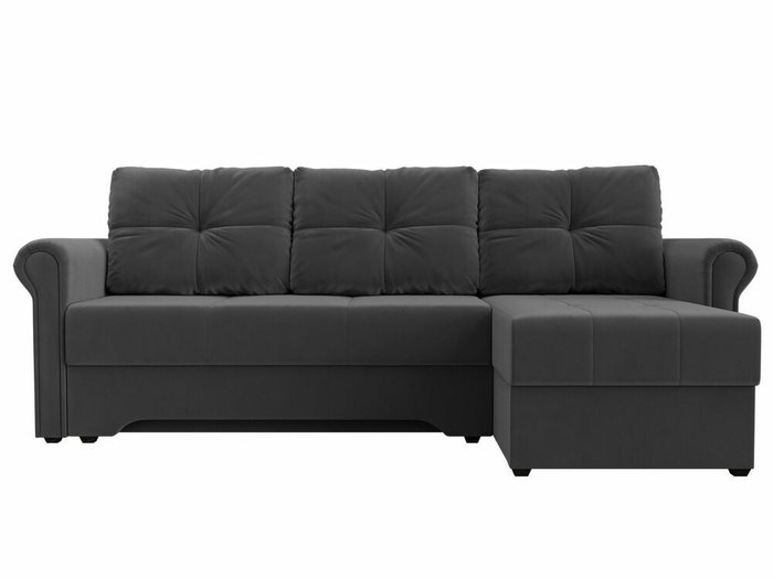 Угловой диван-кровать Леон серого цвета правый угол - купить Угловые диваны по цене 42999.0