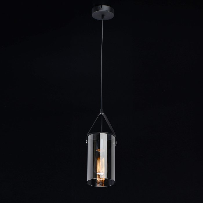Подвесной светильник Тетро серого цвета - купить Подвесные светильники по цене 5480.0