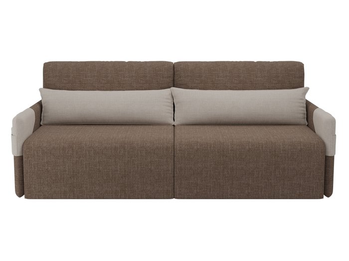 Прямой диван-кровать Армада коричневого цвета - купить Прямые диваны по цене 31990.0