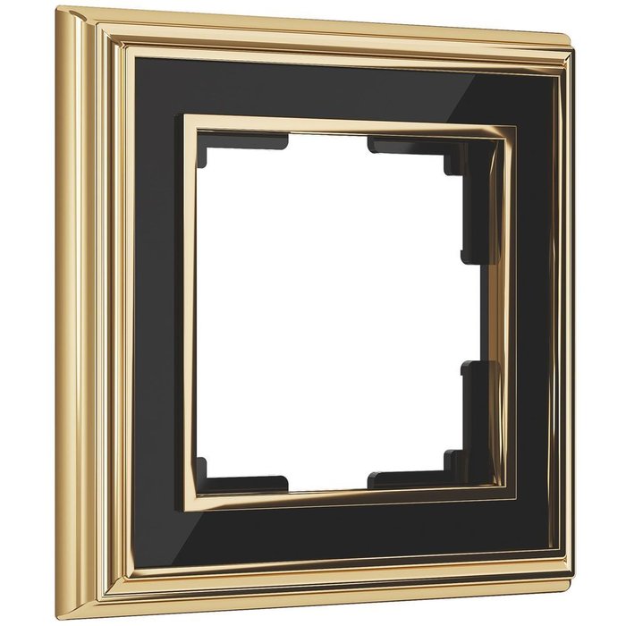 Рамка из металла на 1 пост Palacio золото/черный WL17-Frame-01