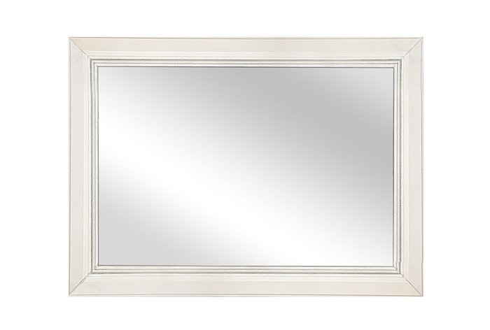 Зеркало настенное Fleuron белого цвета с серебром - купить Настенные зеркала по цене 21520.0