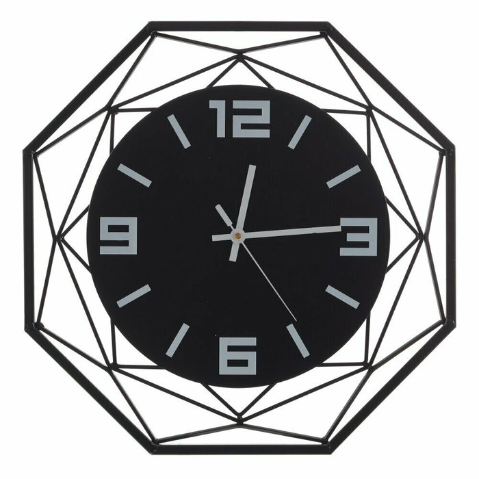 Часы настенные декоративные Black черного цвета