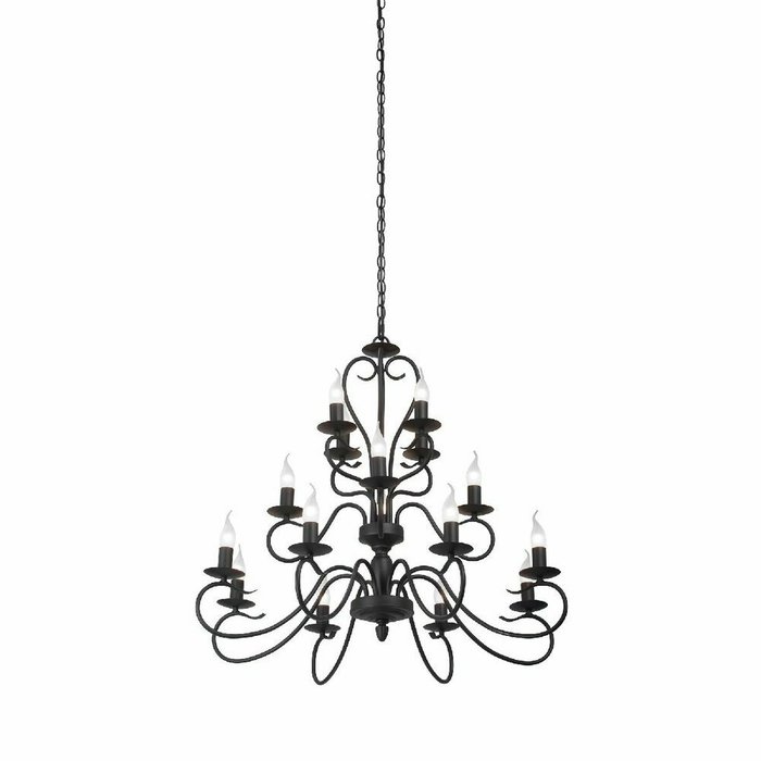 Подвесная люстра V1859-1/16 (металл, цвет черный) - лучшие Подвесные люстры в INMYROOM