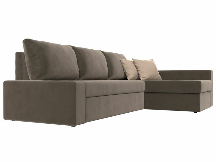 Угловой диван-кровать Версаль коричневого цвета правый угол - лучшие Угловые диваны в INMYROOM