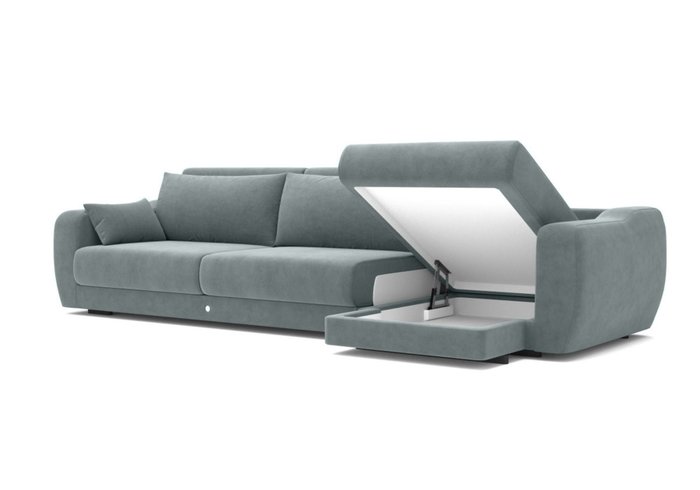 Угловой диван-кровать серого цвета - купить Угловые диваны по цене 305000.0