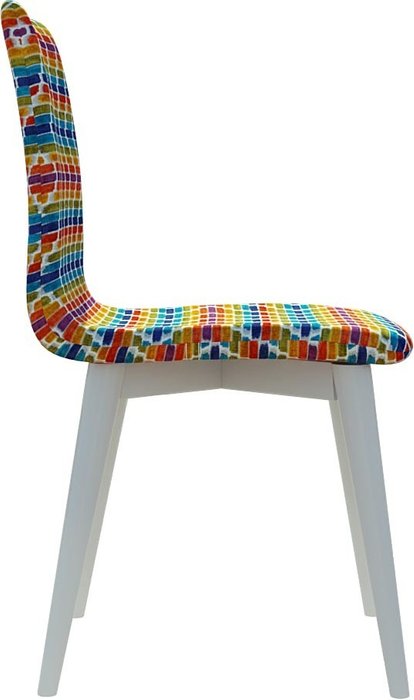 Кухонный стул Архитектор в ткани Tuscan с ножками белого цвета - купить Обеденные стулья по цене 19381.0