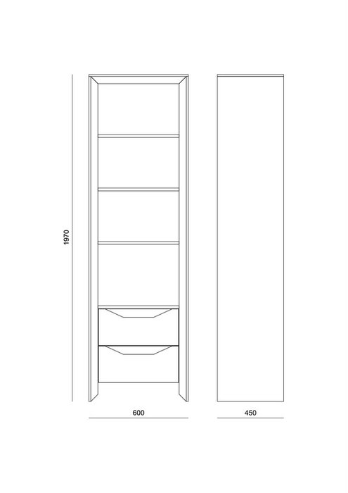 Книжный шкаф Frame цвет седой орех - лучшие Книжные шкафы в INMYROOM