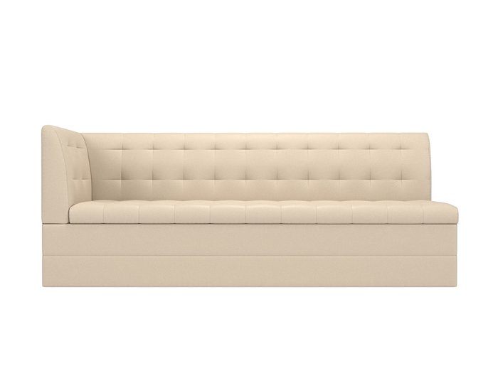 Угловой диван-кровать Бриз бежевого цвета (экокожа) с углом слева - купить Угловые диваны по цене 30999.0