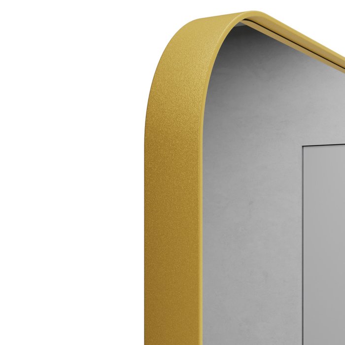 Дизайнерское настенное зеркало Kuvino L в тонкой раме золотого цвета - лучшие Настенные зеркала в INMYROOM