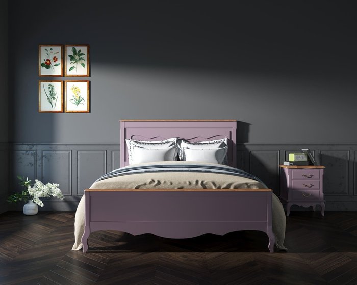 Двуспальные кровать Leontina lavanda 160х200  - купить Кровати для спальни по цене 123633.0